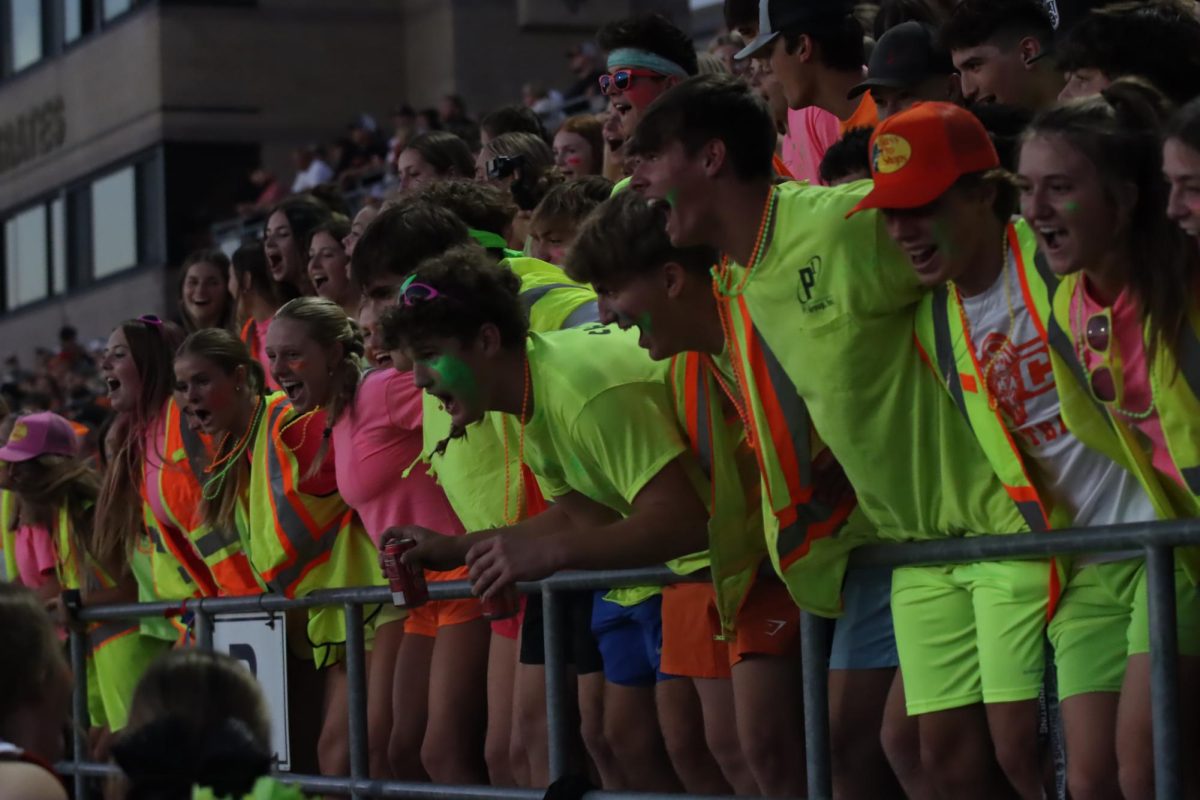 Platte County Pirates cheer their team to victory. 