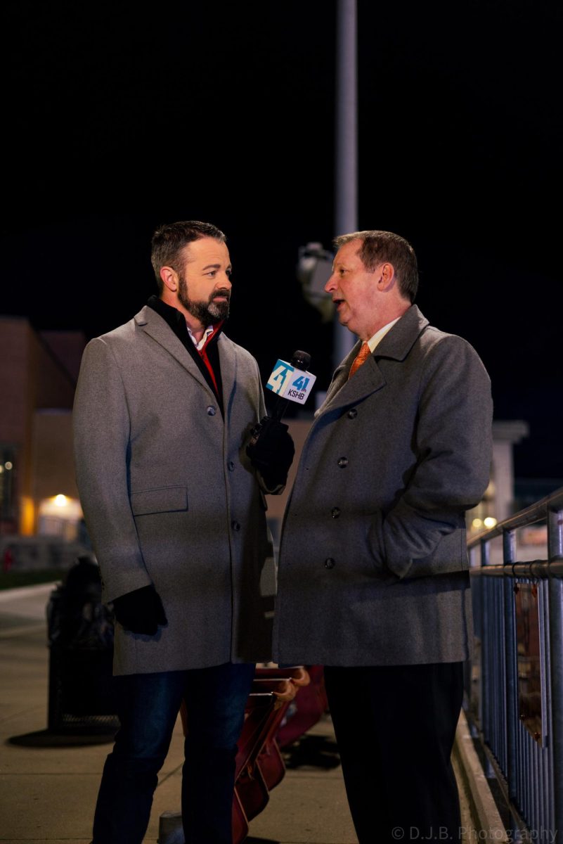 KSHB 41's news anchor Taylor Hemness Interviews superintendent Dr. Jay Harris