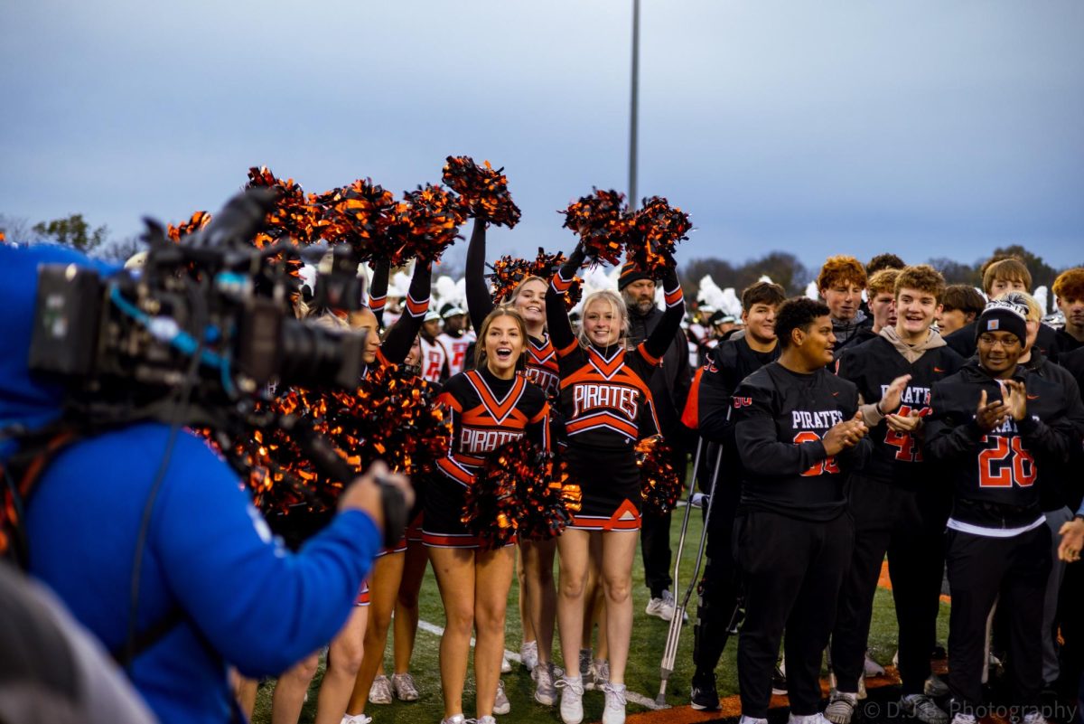 Live on the TODAY Show the cheerleaders cheer on the school for the camera 