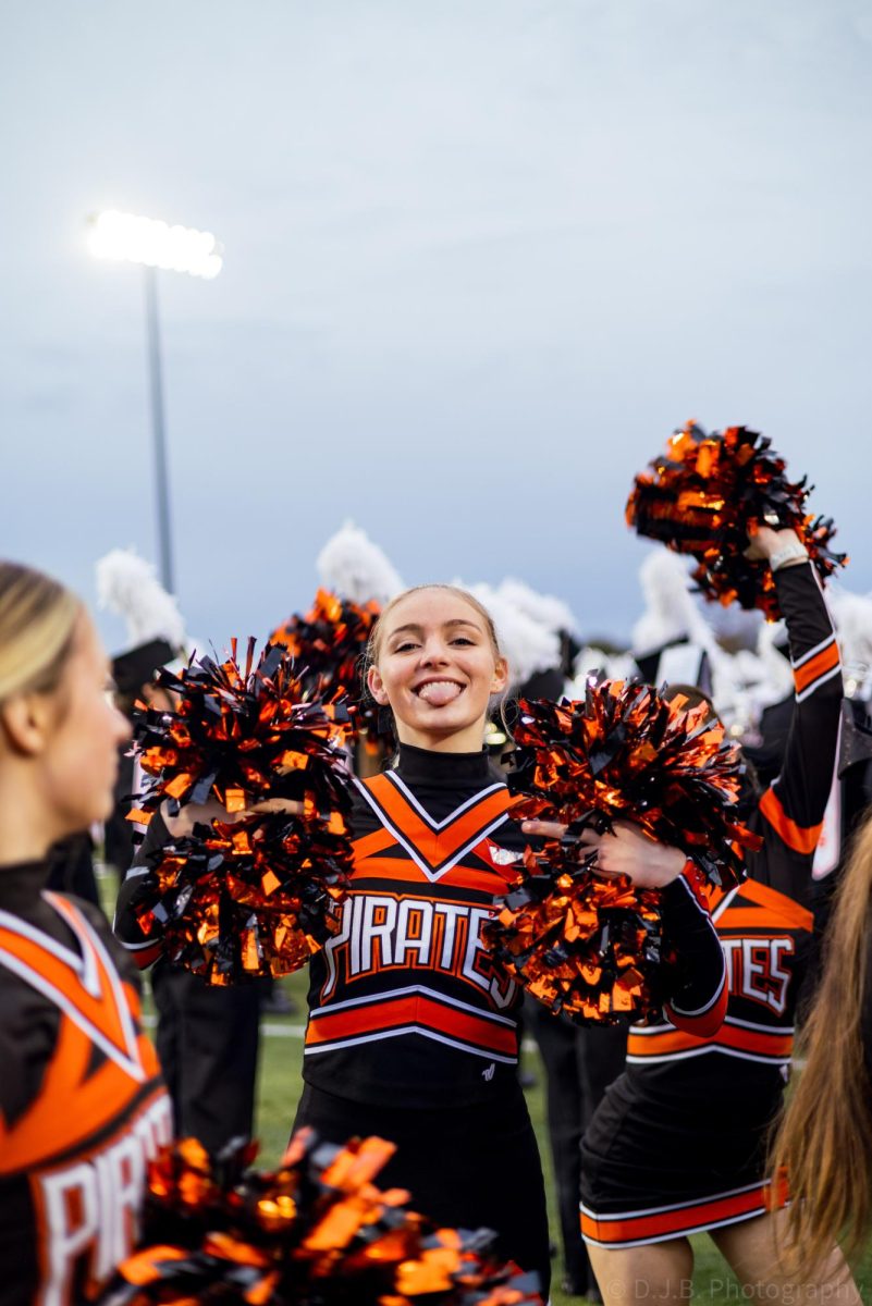 Sophomore Adilynn poses for a photo while the TODAY Show films their broadcast 