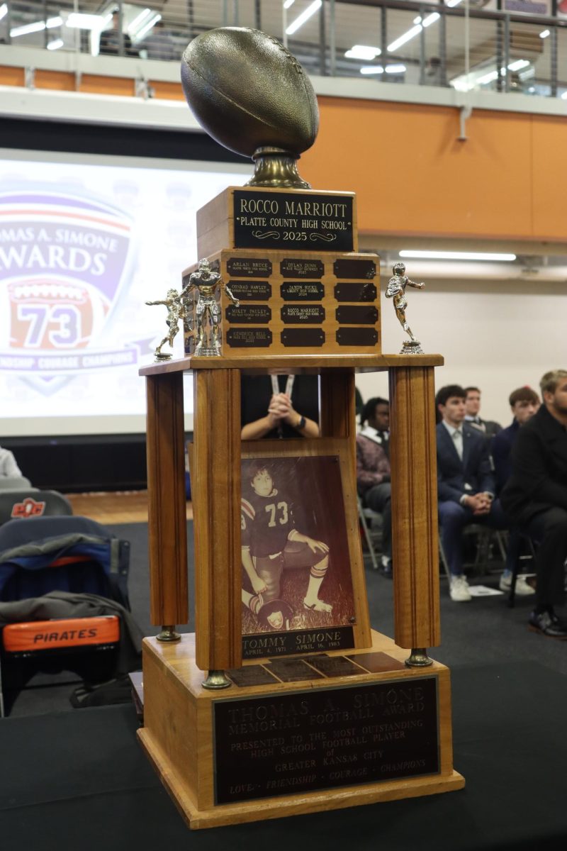 The Simone Award trophy travels to the school of the winner. 