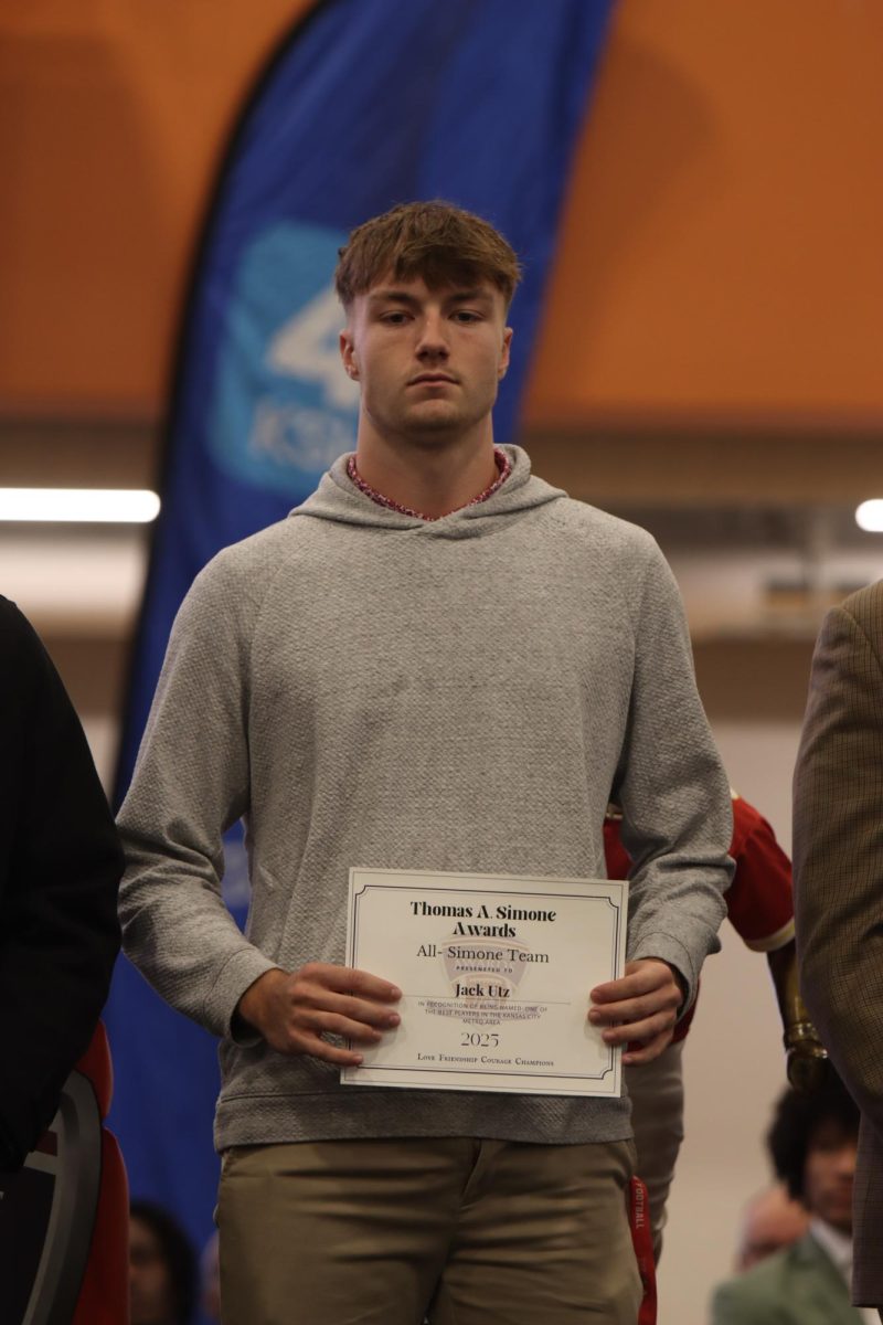 Senior Jack Utz was named to the All-Simone Team as tight end. 